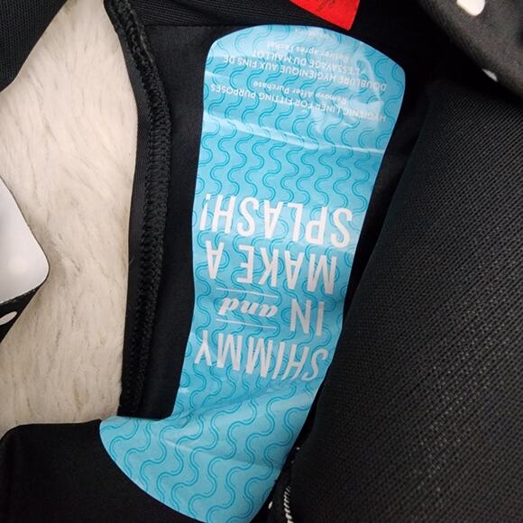 NEW Spanx Black Polka Dot Flirty Skirted Ruffle Swim Bottom - Picture 8 of 9